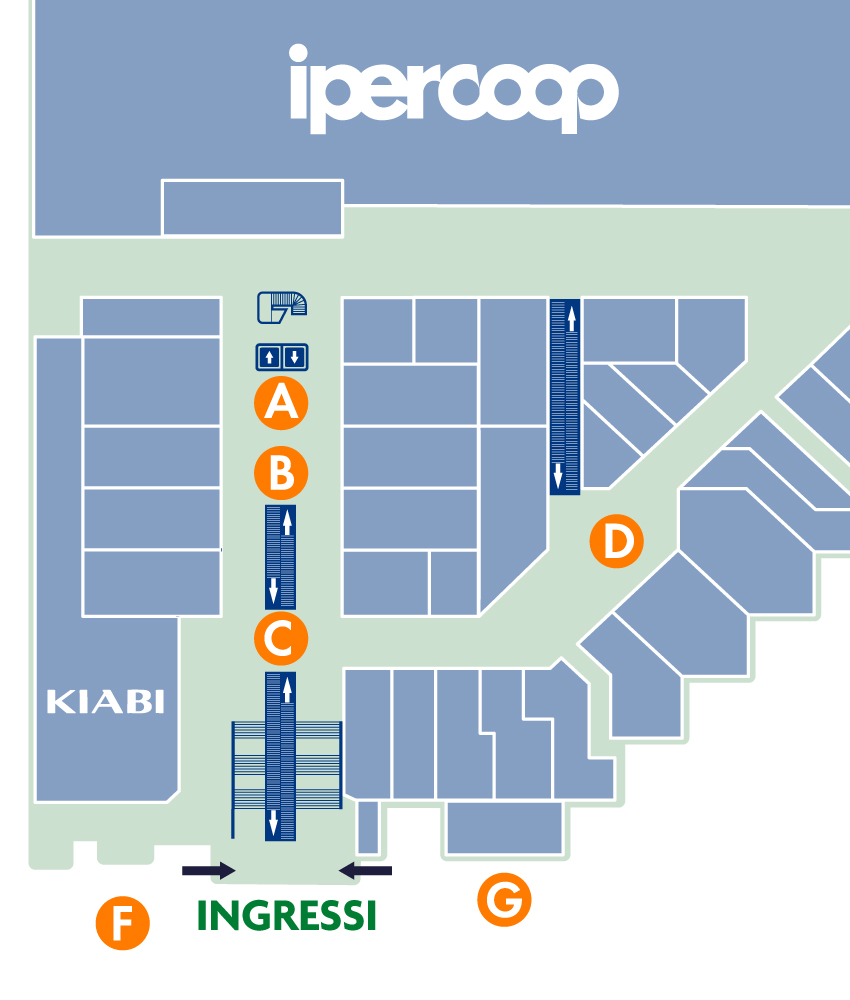 Centro Commerciale Euro Torri | Mappa Aree Espositive